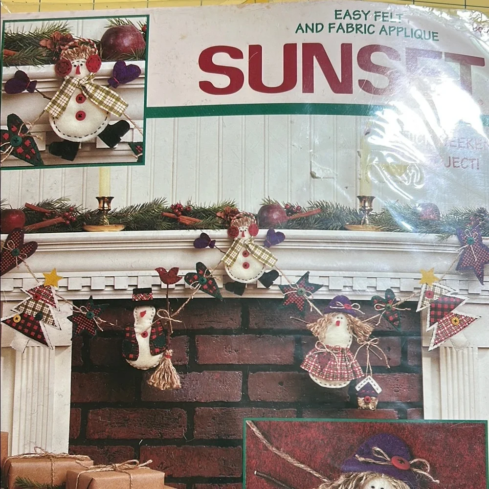 Sunset Snow Family Garland Kit - Festive Red and White